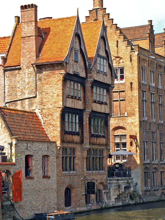 Dos casas en Rozenhoedkaai, Brujas