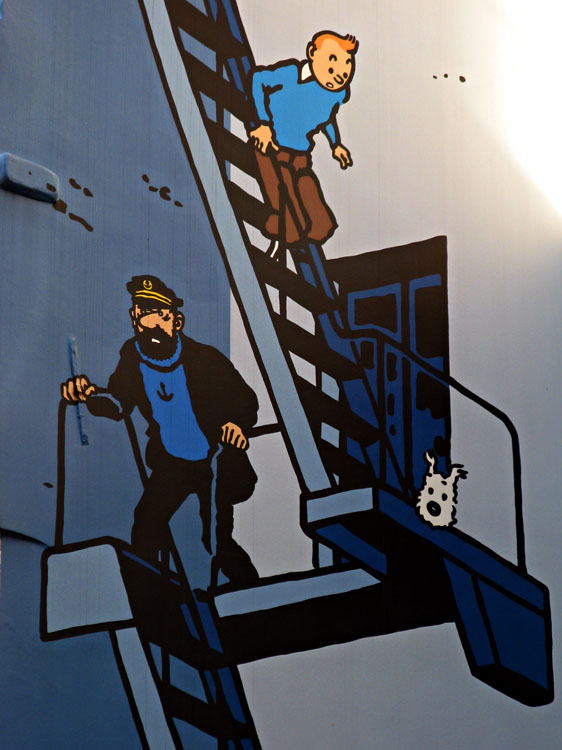 Mural de Tint&iacute;n