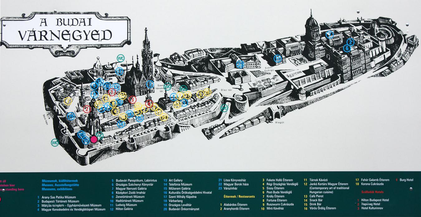 Plano de la colina del Castillo de Buda. Budapest (Hungr&iacute;a)