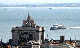 Tajo y Arco Triunfal desde Santa Justa, Lisboa