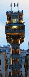 Mirador de Santa Justa nocturno, Lisboa