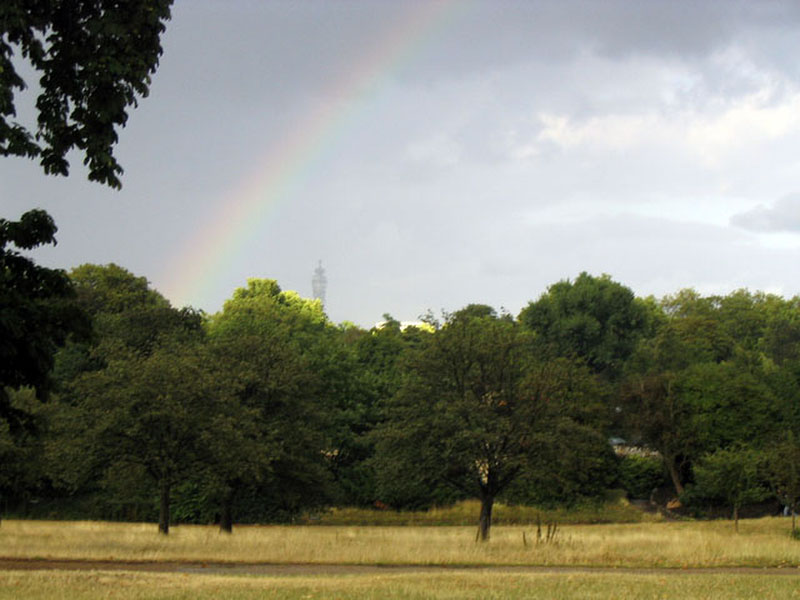 Arco iris en Kensington Gardens, Londres