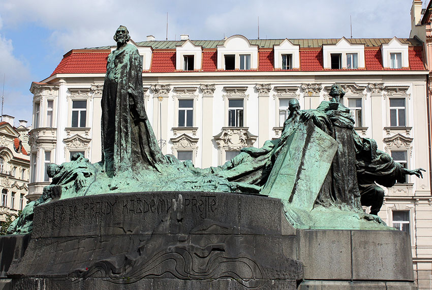 Detalle del monumento a Juan Hus. Praga