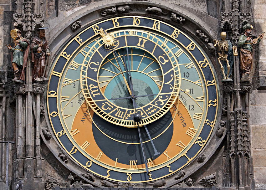 Esfera armilar. Reloj astron&oacute;mico de Praga