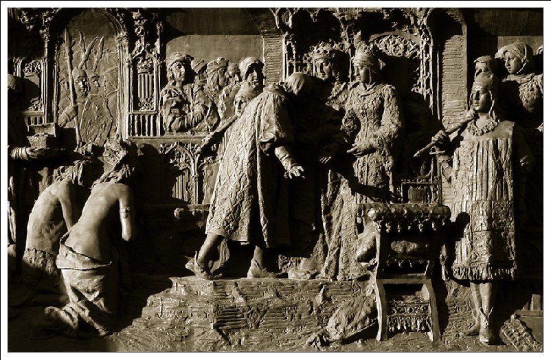 Col&oacute;n ante los Reyes Cat&oacute;licos. Valladolid